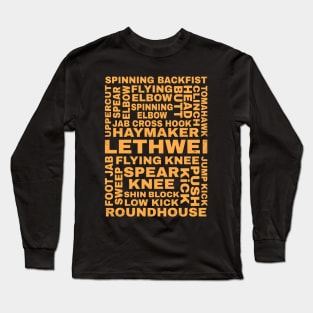 Lethwei Burmese Boxing Techniques Guide Long Sleeve T-Shirt